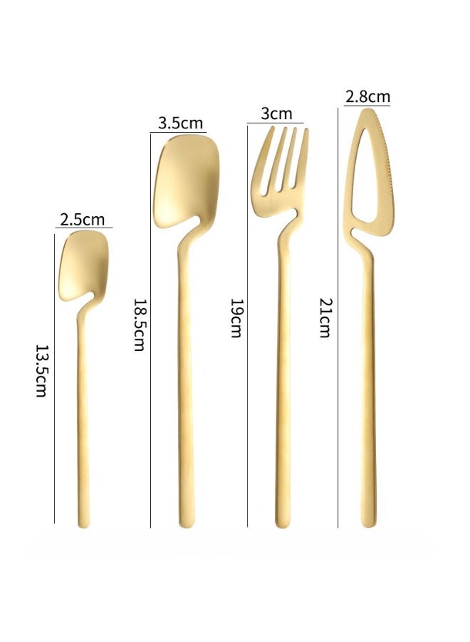 16-Piece Flatware Set Satin Finish For 4 Knives / Forks Spoons Included Dishwasher Safe - Image 2